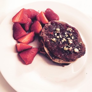 Protein Pancakes with Strawberries